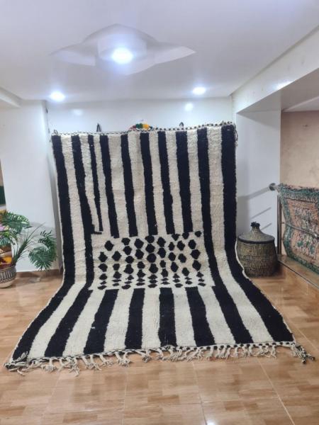 White Ramif Marokkaans handgemaakt tapijt